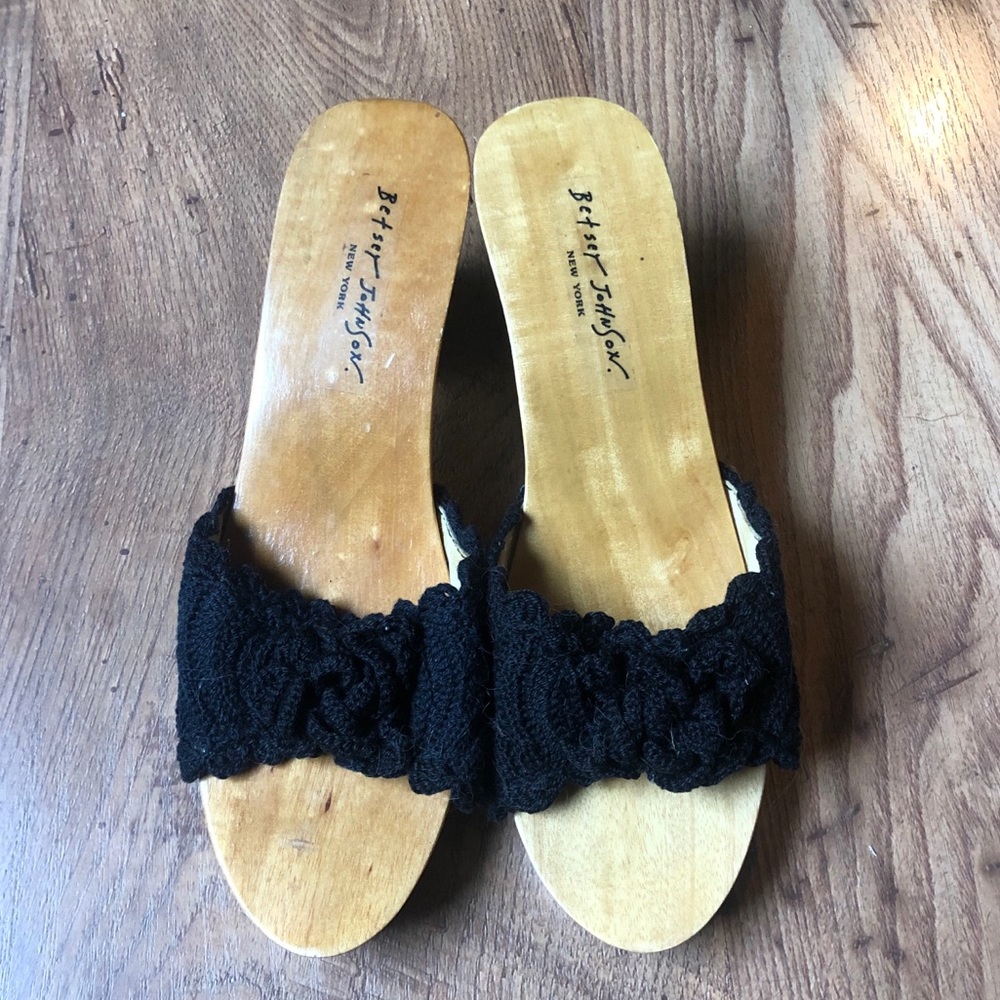 Betsey Johnson Carved Wooden Slides
